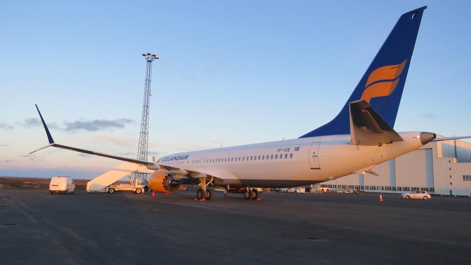 Exterior of Boeing 737 MAX Icelandair