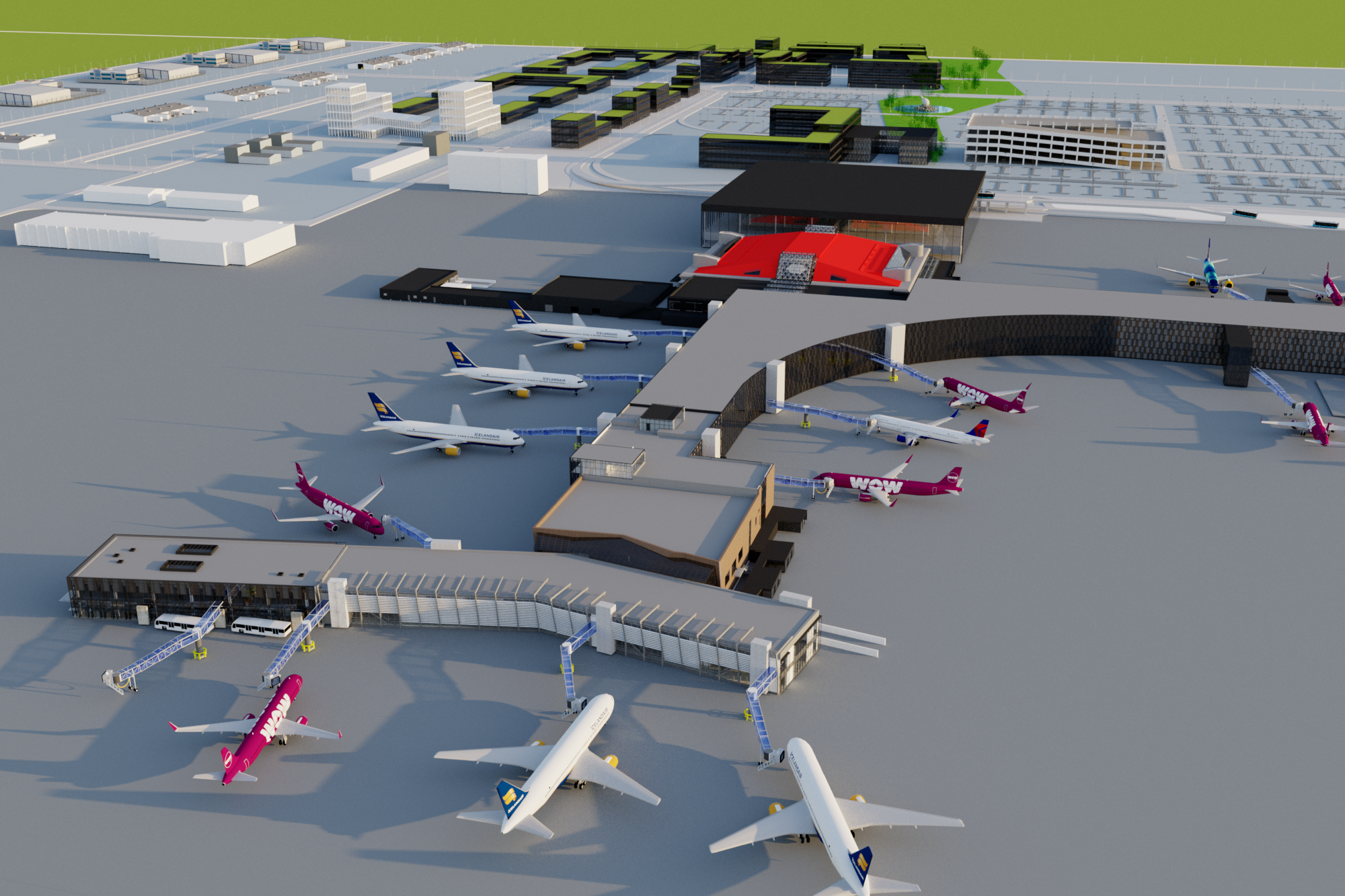 The plan of reconstruction of main terminal of Keflavik airport // Source: Isavia