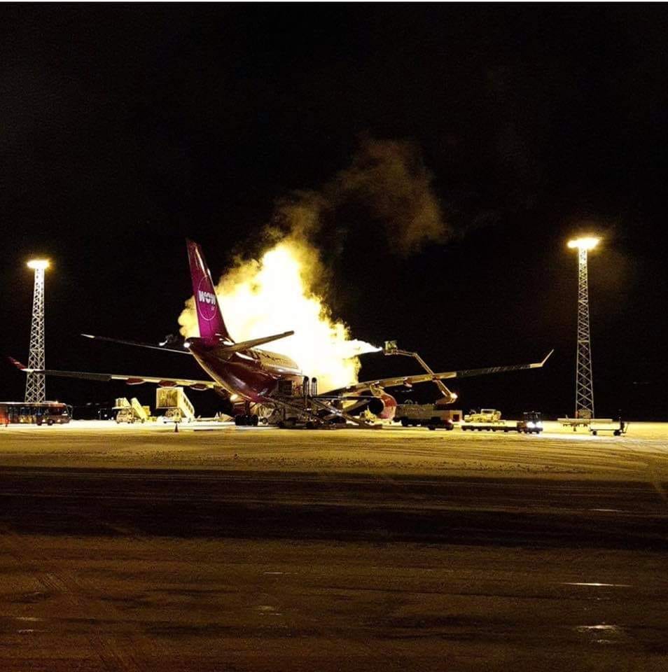 WOWair Airbus A330-300 before departure from Keflavík // Source: Ásta Margrét Heimisdóttir