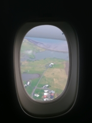 The view after take-off from Reykjavik