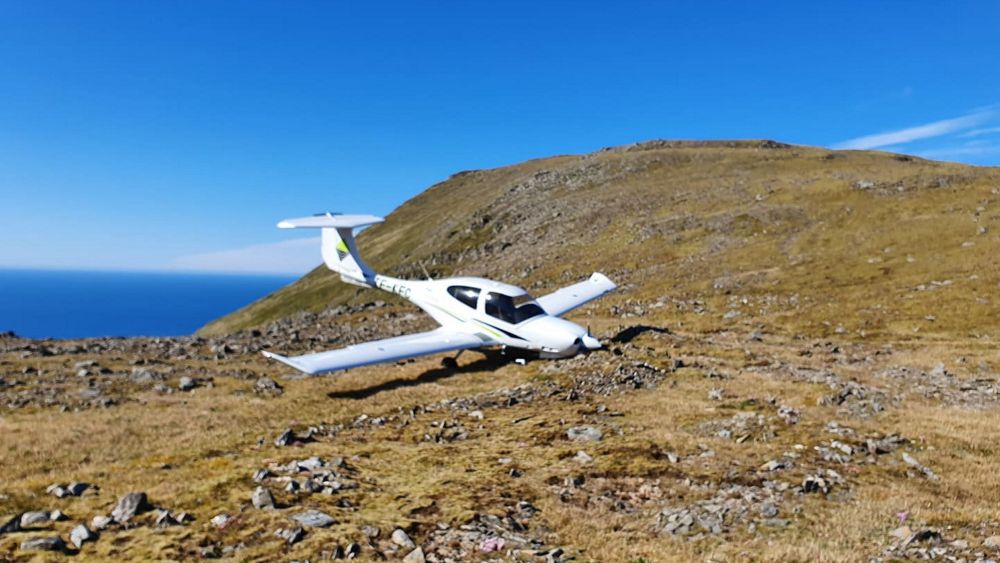 Keilir Aviation Academy Diamond DA20 TF-KFC crahs in Western Fjords // Source: Umhverfisstofnun (Sigurlína Hilmarsdóttir)