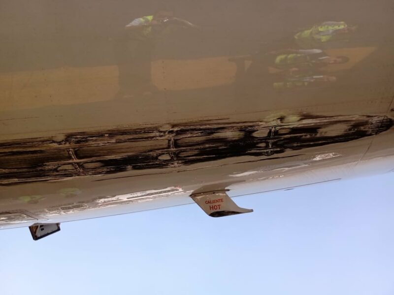 Interjet Airbus A321neo with reg. XA-JOE got tailstrike in Mexico City in February 2020 // Source: flyAPM (Twitter)