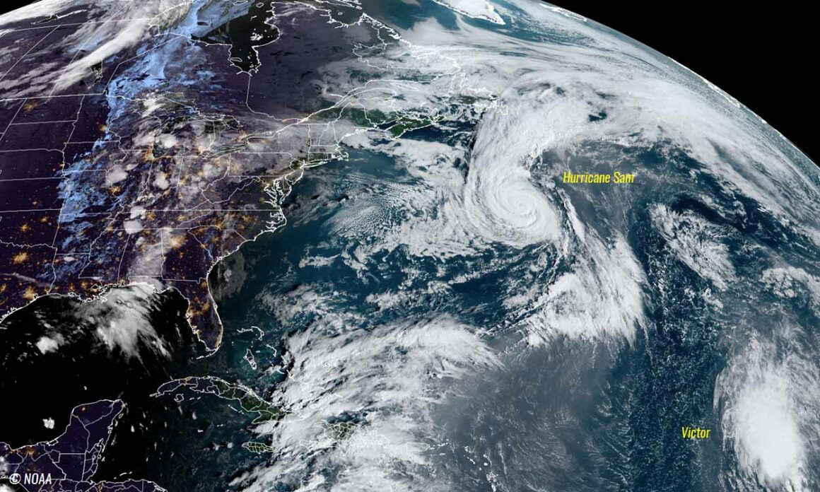 Hurricane Sam is moving to Iceland // Source: US National Oceanic and Atmospheric Administration