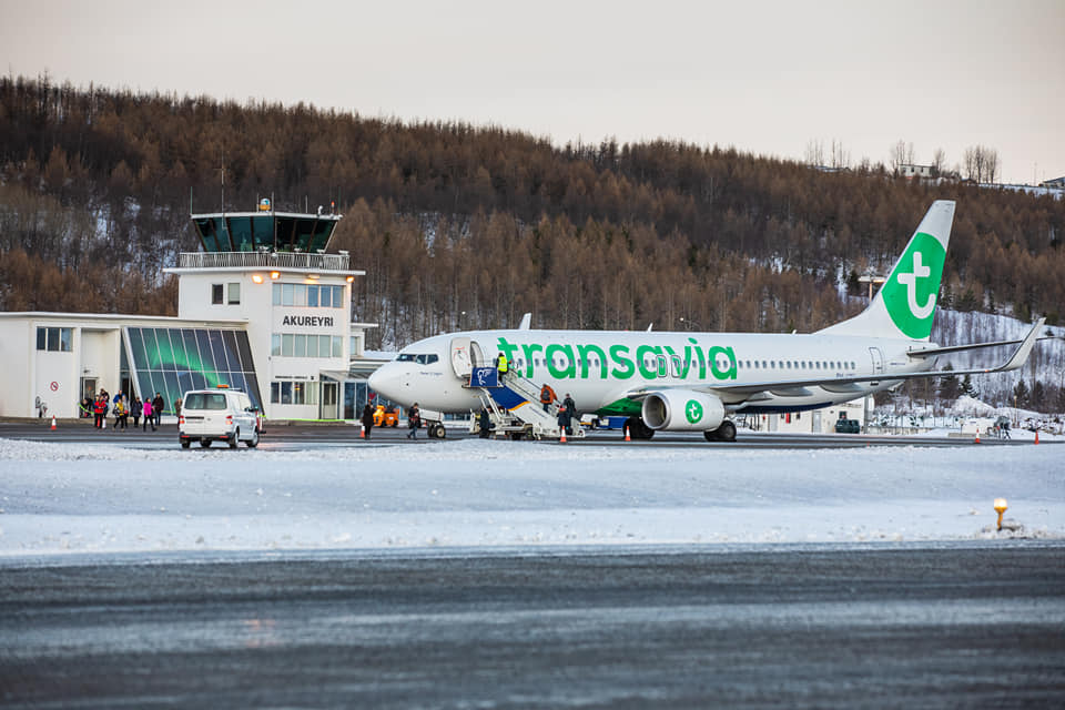 Transavia Boeing 737-800NG in Akureyri in May 2019 // Source: Akureyri airport