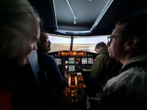 Árni Stefán Árnason's flight simulator of Airbus A320 in Hafnarfjörður in 2021// Source: Flugblogg