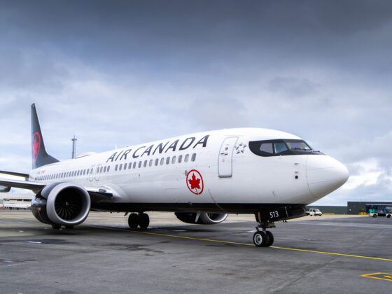 Air Canada Boeing 737 MAX 8 reg. C-FSIQ in Keflavik Airport // Source: Isavia