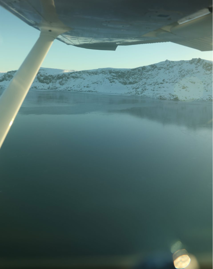Photo taken from Cessna 172 reg. TF-ABB over the Þingvallavatn lake at 11:48:13UTC on 3.February 2022 // Source: RNSA